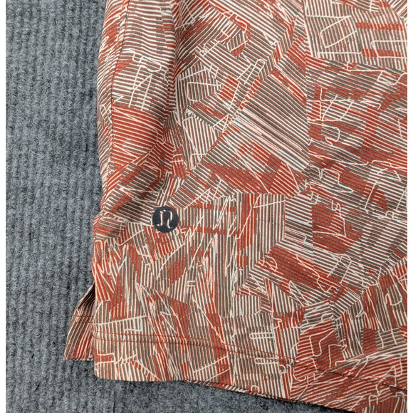 Lululemon T.H.E. Short Mens XL Linerless Parallel Divide Warm Coral Pull On Gym - Picture 3 of 7